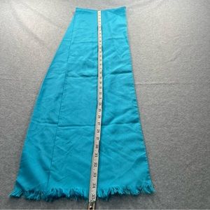 Vintage fringe scarves by Vera Neuman solid turquoise